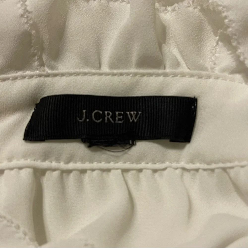 J.crew White‎ Drapey Wrap Chiffon front top